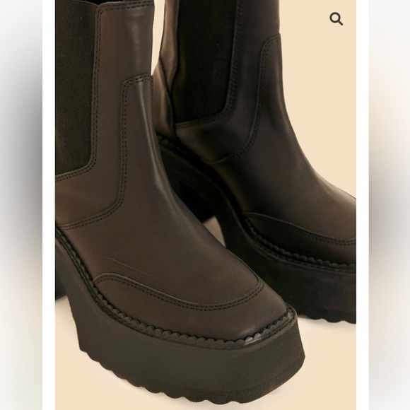 FARM RIO Black Chelsea Leather Boots Size 8.5 - Picture 6 of 8